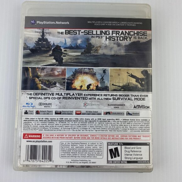 Call of Duty MW3 PS3 Video Game 2011 Case Booklet Disc Rated Mature - Picture 2 of 7